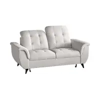 Two-seater sofa Doria with storage velvet cream