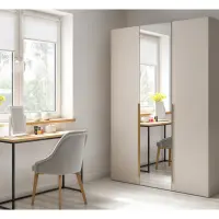 Armario de tres puertas Flex 150 cm con espejo cachemira