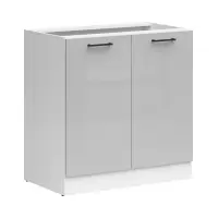 Mueble bajo de cocina Junona Line 80 cm gris claro brillo