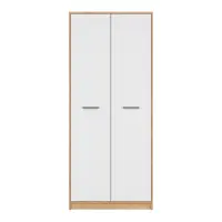 Armario de dos puertas Matos 80 cm roble wotan/blanco