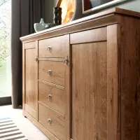 Cómoda Patras 153 cm con 2 puertas y 4 cajones roble april