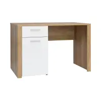Escritorio Balder 120 cm con puertas y cajón roble riviera/blanco