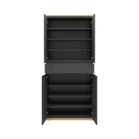 Mueble para pasillo Yamael 90 cm con 4 puertas y un cajón grafito