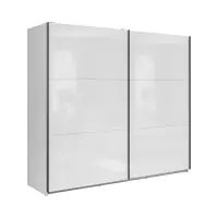 Armario de puertas correderas Tetrix 220 cm blanco brillo