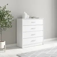 Комод Nepo Plus 80 см с 4 ящиками белый