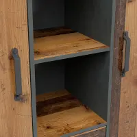 Estantería Weston 120 cm con 2 puertas 2 cajones y 3 estantes pino old style