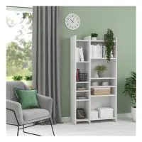 Стелаж Benny 80 см з 8 полицями білий