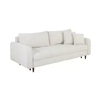 Диван тримісний Sorella розкладний з нішею для білизни шеніловий перловий