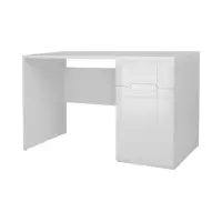 Escritorio Azteca Trio 120 cm con puertas y cajones blanco