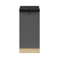 Armario de cocina inferior Junona Line 40 cm derecho grafito con encimera