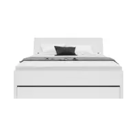 Cama Saturn 180x200 con 3 cajones blanca