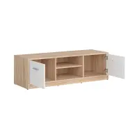 Mueble RTV Nepo Plus 138 cm con 2 puertas y un estante roble sonoma/blanco