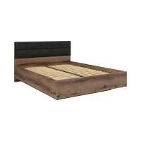 Cama Kassel B1 180x200 con somier y contenedor roble monastery