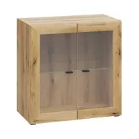 Vitrina System 64 con 2 puertas roble coast evoke