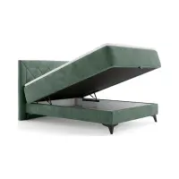 Cama continental Zalea 140x200 con contenedor verde