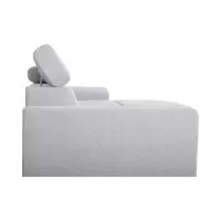 Sofá rinconera universal Evia con función de cama, arcón y reposacabezas ajustables gris claro