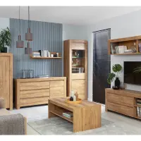 Vitrina Holten 68 cm con 2 puertas roble waterford