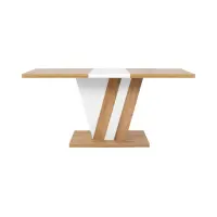 Mesa extensible Zatar 125/170x75 roble wotan/blanco