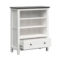 Estantería Hesen 101 cm con cajón y 3 estantes alerce sibiu claro