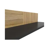 Estante de pared Luen 155 cm roble tegola/roble mauvella