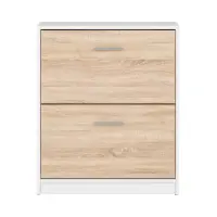 Zapatero Nepo Plus 70 cm blanco/roble sonoma