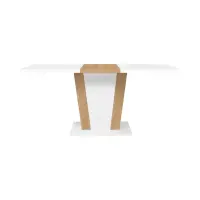 Mesa extensible Zalder 120/160x68 roble artisan/blanco