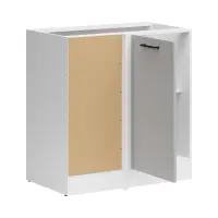 Mueble de cocina bajo de rincón Junona Line claro izquierda gris claro brillo ocupa el rincón 100x60 cm