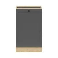 Mueble de cocina inferior Junona Line 50 cm derecho con puerta roble bernstein/grafito