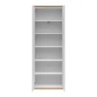 Estantería para recibidor Yamael con puertas roble artisan/blanco