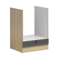 Armario de cocina para horno empotrado Junona Line 60 cm roble bernstein/grafito