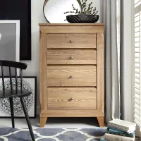 Cómoda Bergen 72 cm con 4 cajones alerce sibiu dorado