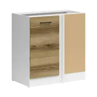 Armario de cocina inferior de esquina Junona Line derecha roble delano claro para rincón 100x60 cm