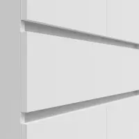 Estantería para pasillo Yamael 90 cm con 4 puertas y un cajón blanca