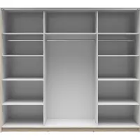 Armario de puertas correderas Tetrix 220 cm roble sonoma