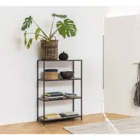 Estantería Seaford 77 cm con 3 estantes roble salvaje mate