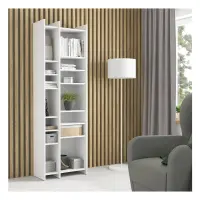 Estantería Lenny 60 cm con 12 estantes blanca