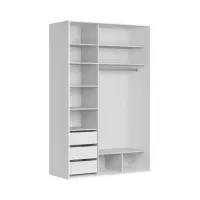 Armario de puertas correderas Flex 150 cm con espejo blanco/cachemira