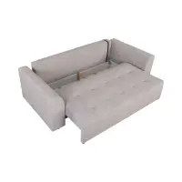 Sofá de tres plazas Royal IV plegable con arcón taupe