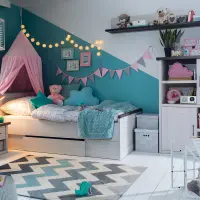 Cama Luca Juzi 90x200 con cajón alerce sibiu claro