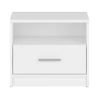 Mesita de noche Nepo Plus 49 cm con cajón blanca