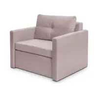 Sofá individual Bunio convertible con arcón rosa