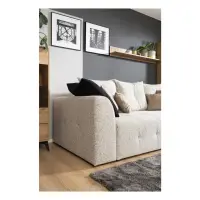 Sofá de tres plazas Royal IV convertible con arcón tejido trenzado beige