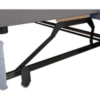 Sofá rinconera izquierdo Aguda convertible con arcón azul