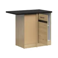 Mueble de cocina bajo de esquina Junona Line izquierdo roble bernstein con encimera ocupa rincón 100x60 cm