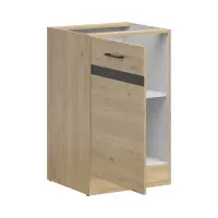Armario de cocina inferior Junona Line 50 cm izquierdo con puerta roble bernstein