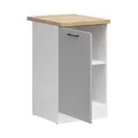 Mueble de cocina bajo Junona Line 50 cm gris claro brillo con encimera