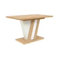 Mesa extensible Zatar 125/170x75 roble artisan/blanco