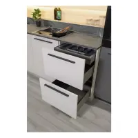 Conjunto de cocina Milino Medium B 332 cm gris/roble con encimera