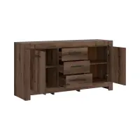 Cómoda Balin 160 cm con 2 puertas y 3 cajones roble monastery