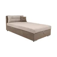 Sofá cama Rico con arcón y respaldo ajustable beige